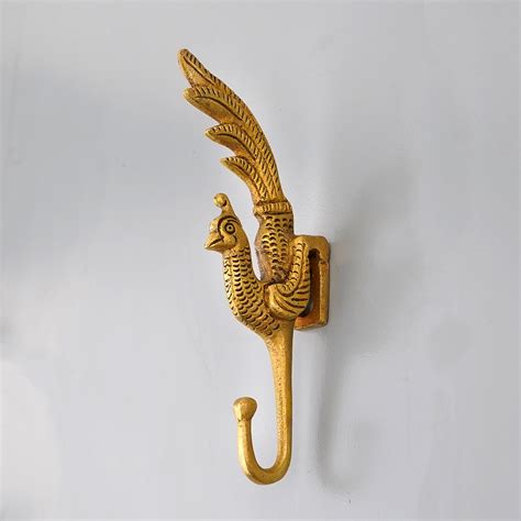 Brass Peacock Coat Hooks Hanger
