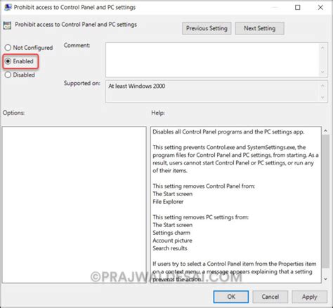 Image result for Disable Control Panel