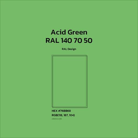RAL 140 70 50 - Acid Green Complementary or Opposite Color Name and ...