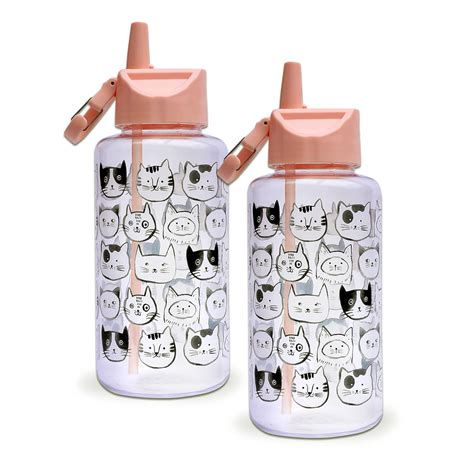 Anko 1 L Non-Toxic Plastic Sipper Water Bottle | Flip-Top Spout Lid ...