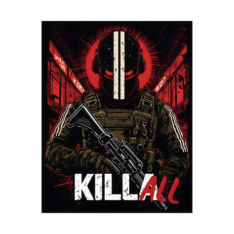 Killa Kill All Poster, Escape From Tarkov Wall Art, Interchange Boss Print, Gamer Room Decor ...