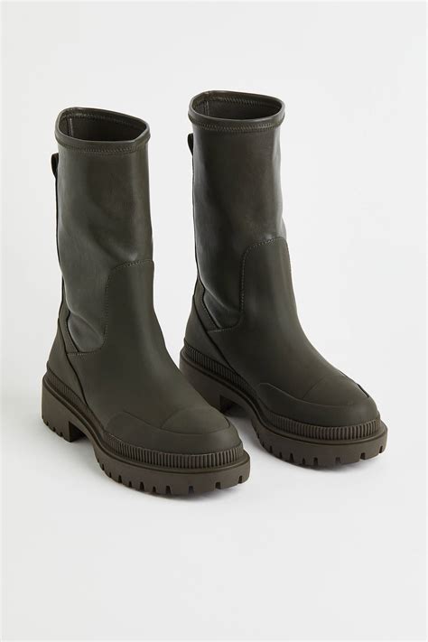 Chunky boots - Dark green - Ladies | H&M IN