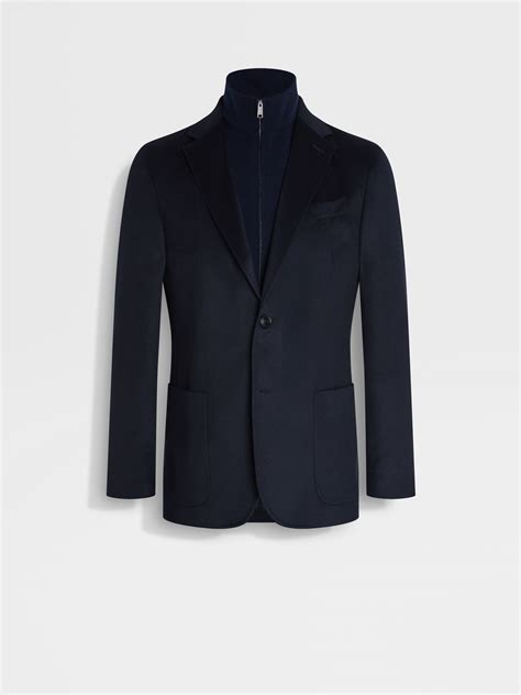 Navy Blue Oasi Cashmere Jacket FW25 35616738 | Zegna US
