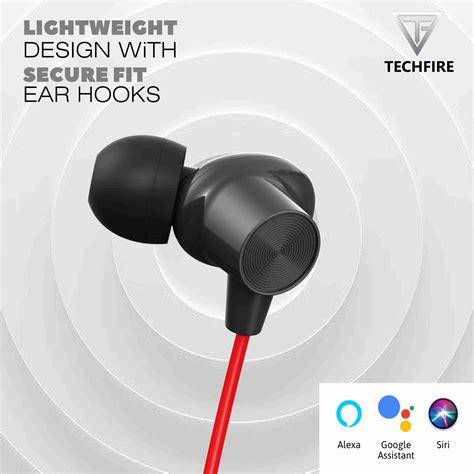 TECHFIRE T60 Bullets Wireless Z Bass Edition Neckband headphone with 40 ...