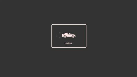 CSS Loaders - Car Preloader example : CSS Mix