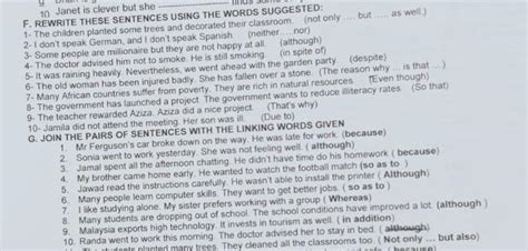 F. Rewrite these sentences using the words suggested.(I want these 10 ...
