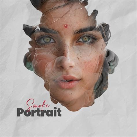 Premium PSD | Brush effect photoshop template