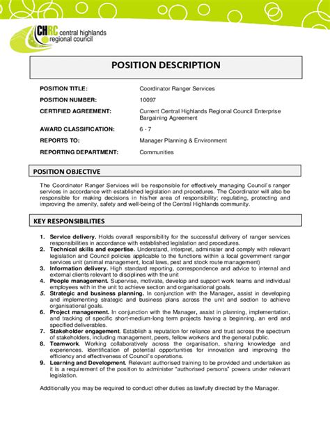 Fillable Online Coordinator Ranger Services Fax Email Print - pdfFiller