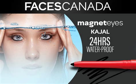Buy FACES CANADA Magneteyes Kajal - Black, 0.35g (Pack of 2) | 24 Hr ...