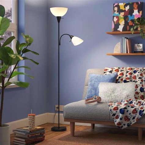 Torchiere with Task Light Floor Lamp - Walmart.com