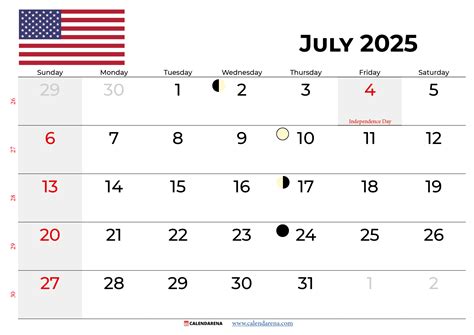 July 2025 Calendar USA