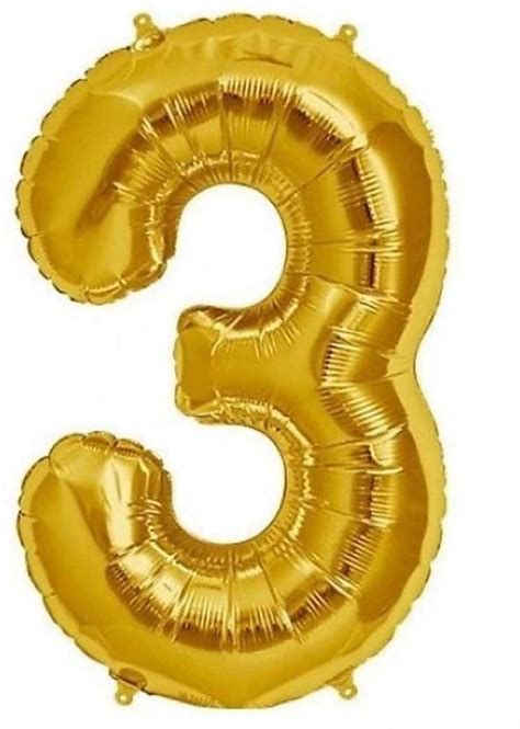 Flipkart.com | NIKS Solid Golden Three '3' Number/Digit/Numerical Foil ...