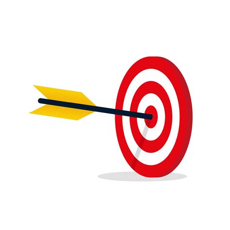Target with arrow icon. Template design for competition winning, goal ...