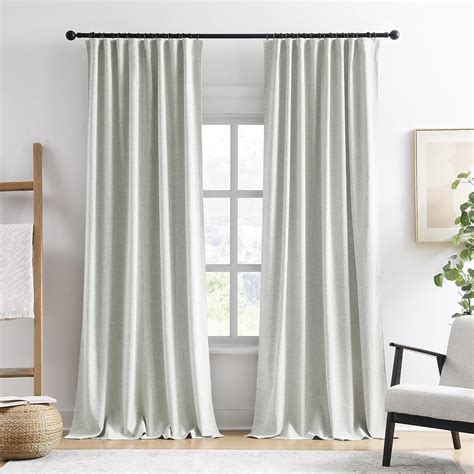 Amazon.com: RAIN CITY 2 PCs Extra Wide Linen Blackout Curtains 108 ...