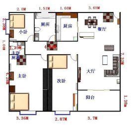 套内面积68平3三室图片,68平米三室一厅户型图,68平米小三房户型图(第13页)_大山谷图库