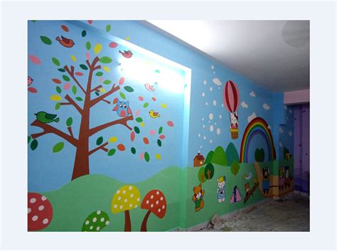 Play School Wall Painting, 3D Wall Painting, Nursery School Wall ...