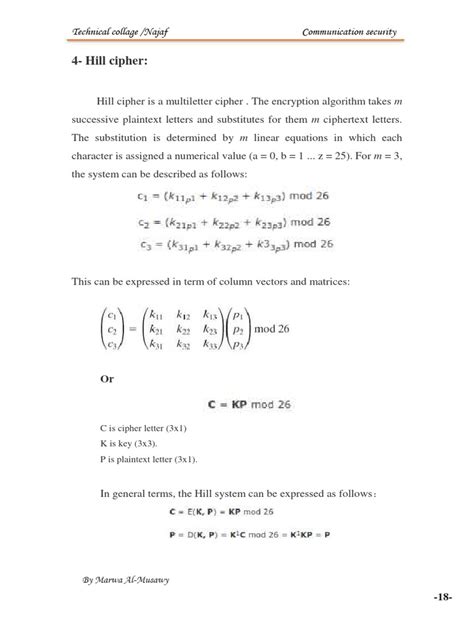 Image result for Hill Cipher Encryption