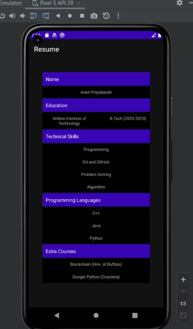 Image result for Video View Resume Android Studio Position