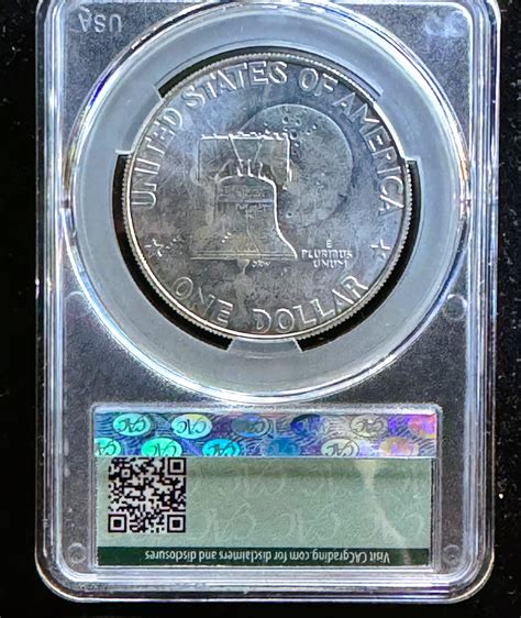 1976-S US BICENTENNIAL COMMEMORATIVE SILVER IKE $1 COIN, CAC GRADED MS ...