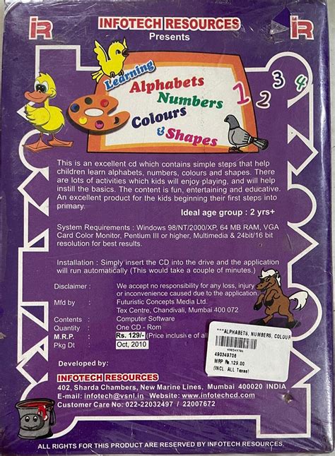 Learning - Alphabets / Numbers / Colours / Shapes : Various: Amazon.in ...