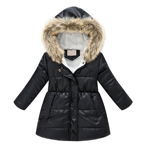 Baby Kids Girls Winter Thick Warm Hooded Windproof Coat Outwear Jacket ...