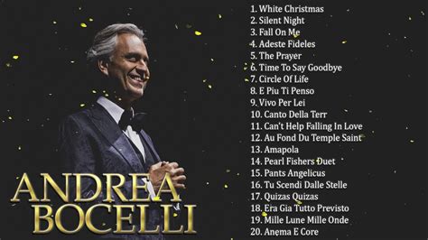 Andrea Bocelli Greatest Hits Playlist 2021 - Andrea Bocelli Best Songs ...