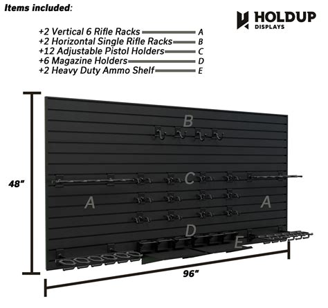 Hold up Displays Tactical Wall Display Package HD107 - Safe and Vault ...