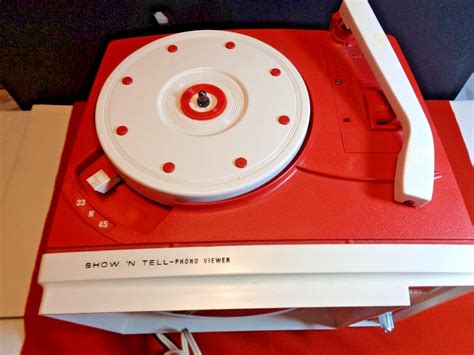 Vintage GE Show N Tell Phono Viewer 60's Model AQ660G Red Works, See ...