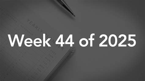 List of National Days for Week 44 of 2025