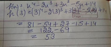 The polynomial f(x)= x4 – 2x3 +3x2 – ax + b when divided by (x – 1) and ...