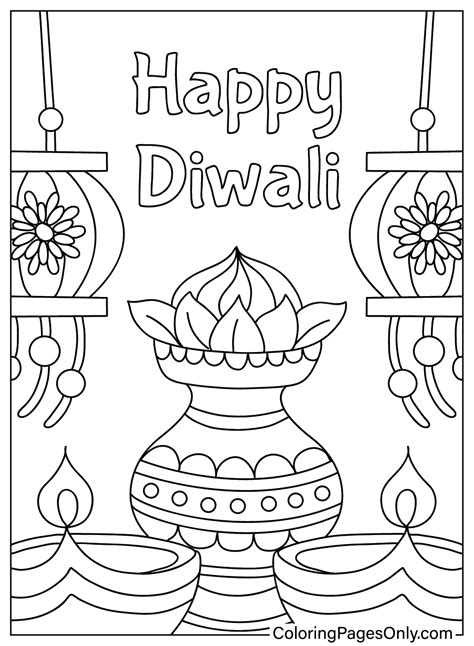 30+ Diwali Coloring Pages - Free Printable PDF & Online Coloring