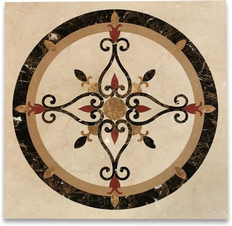 Buy Stone Center Online Florence Emperador Gold Marble Medallion Inlay ...