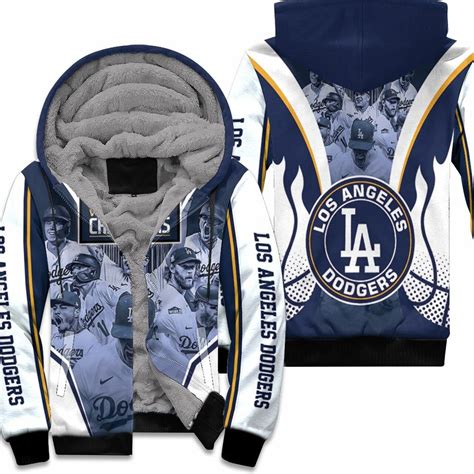 Los Angeles Dodgers World Series Champions Baseball Fleece Hoodie Model ...