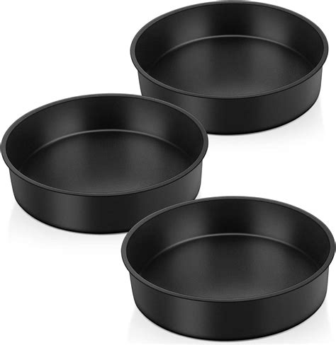 Amazon.com: TeamFar 8 Inch Round Cake Pans, Round Baking Layer Cake Pan ...