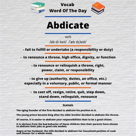 Abdicate Meaning