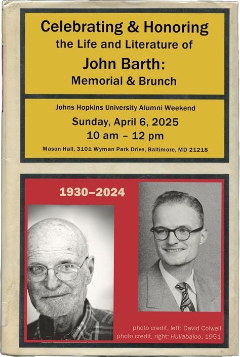 Join us for a Celebration of the Life, Literature, & Legacy of John ...