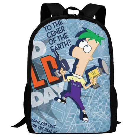 Phineas And Ferb Backpack, 3d Printed Laptop Backpack, Water Resistant ...