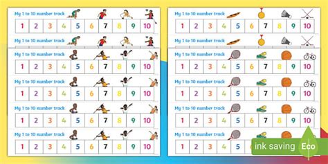 Sporting Event Number Track (1-10) (teacher made) - Twinkl