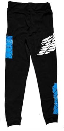 Men's Comfortable Mid Rise Angelic Pants, Black with Blue Side Panels ...
