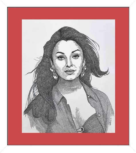 Aetreo - Minimalistic line Art - Elegance - Aishwarya Rai - Framed ...