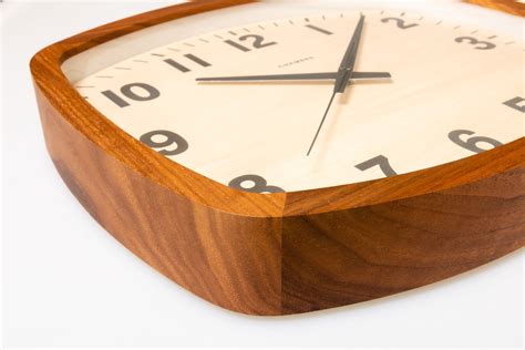 電波時計 R-SQUARE CLOCK WALNUT | シャンブル【CHAMBRE】byインターゼロ