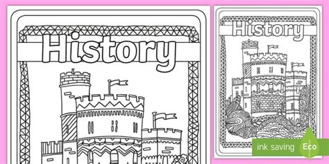 History Mindfulness Colouring Book Cover