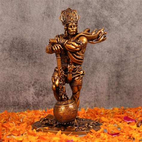 Artarium Marble Dust And Resin Lord Bahubali Hanuman Idol Statue ...