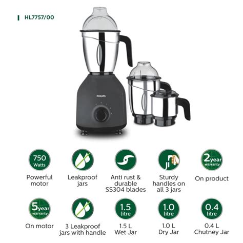 Mixer Grinder Philips Hl7757 750w 3 Jars Mixers & Juicer
