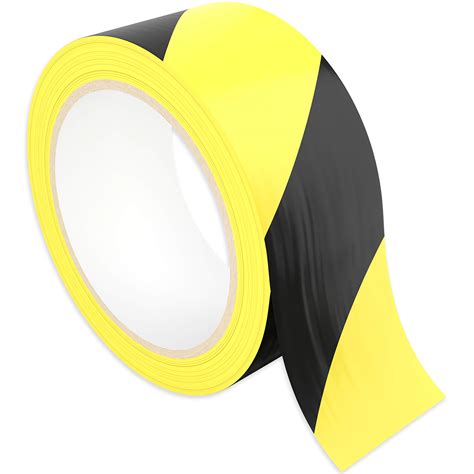 Buy Single Roll of Ultra-Adhesive, Black & Yellow Hazard Tape for Floor ...