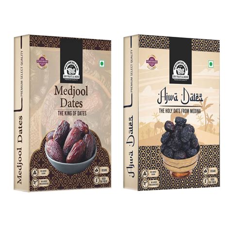 Wonderland Foods - Dry Fruits Ajwa and Medjool Dates 400g (200g X 2 ...