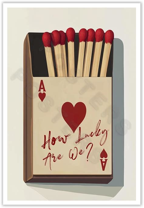 Amazon.com: LUTYQNG How Lucky Are We Print Red Trendy Canvas Wall Art ...