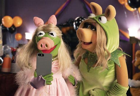 Miss Piggy on the Halloween Special Muppets Haunted Mansion