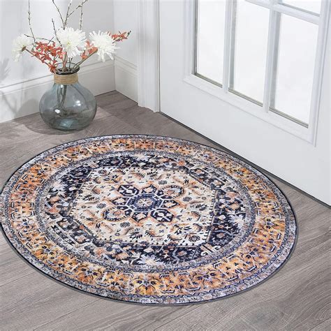 Amazon.com: KOZYFLY Boho Round Rug 3 Ft Rugs for Entryway Washable ...