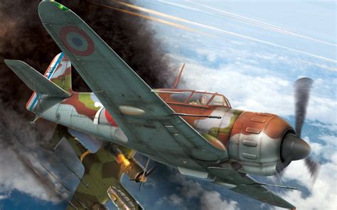 Download wallpaper The French air force, French fighter-monoplane, Air ...